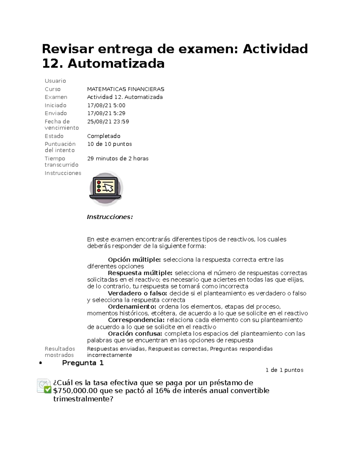 Revisar Entrega De Examen ACT#12 Mat Financieras - Revisar Entrega De ...