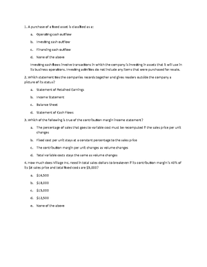 A304 Module 1 Assessment Study Guide - Primary users of the financial ...