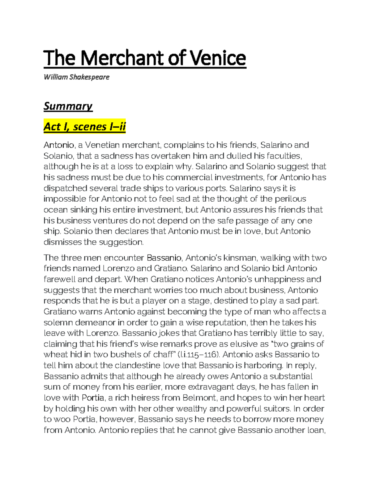 merchant of venice discrimination essay