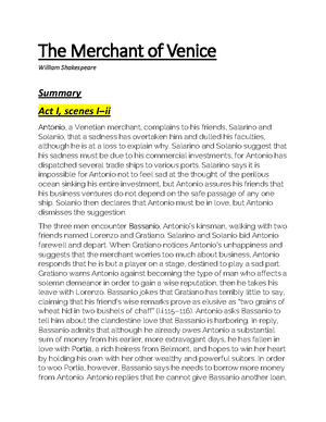 The Merchant Of Venice 2 - The Merchant Of Venice William Shakespeare 