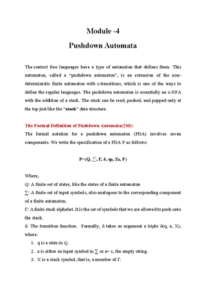 Module 2 2021 Scheme - Automata Theory And Compiler Design (21CS51) Vtu ...