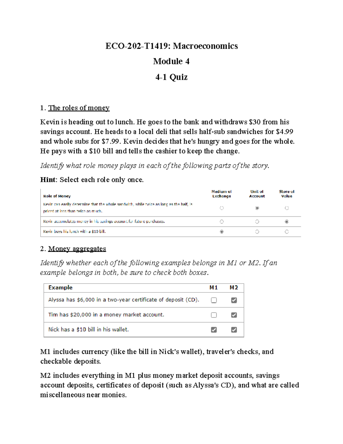 ECO-202 4-1 Quiz - This Is The Quiz Notes For Module 4. - Deprecated ...