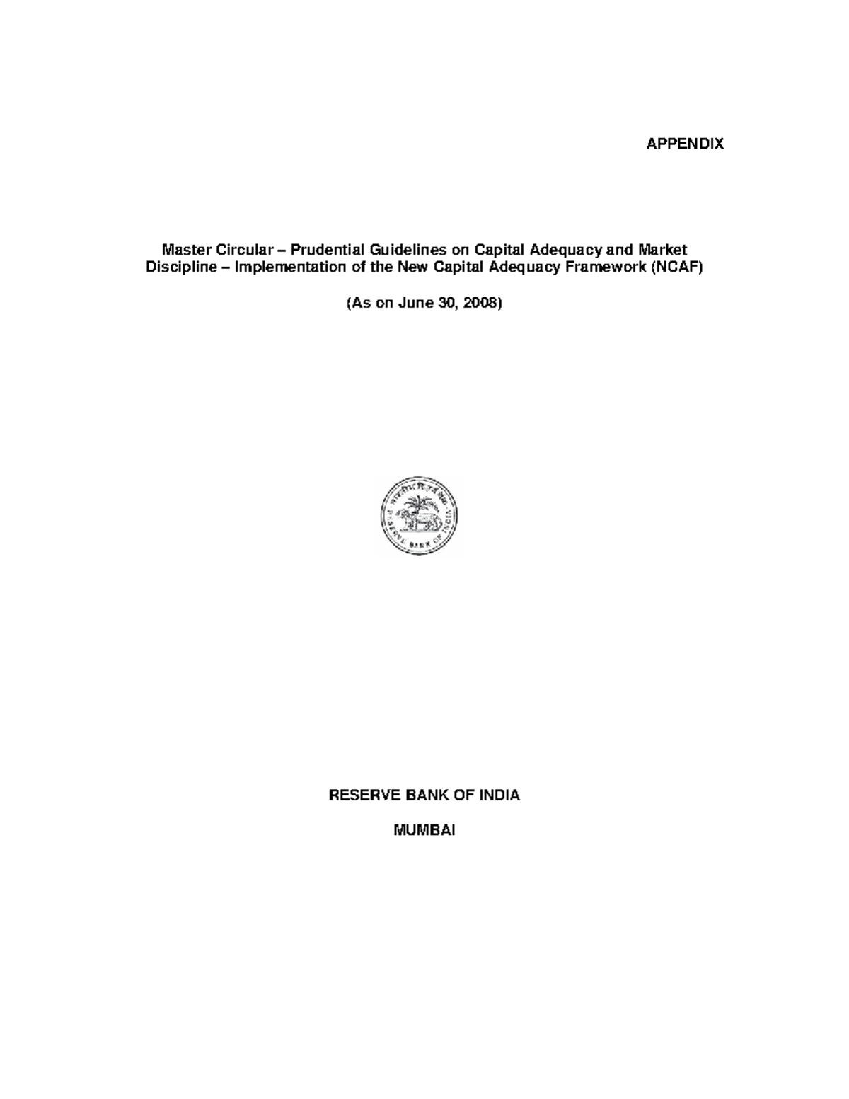 B II RBI - asds - APPENDIX Master Circular – Prudential Guidelines on ...