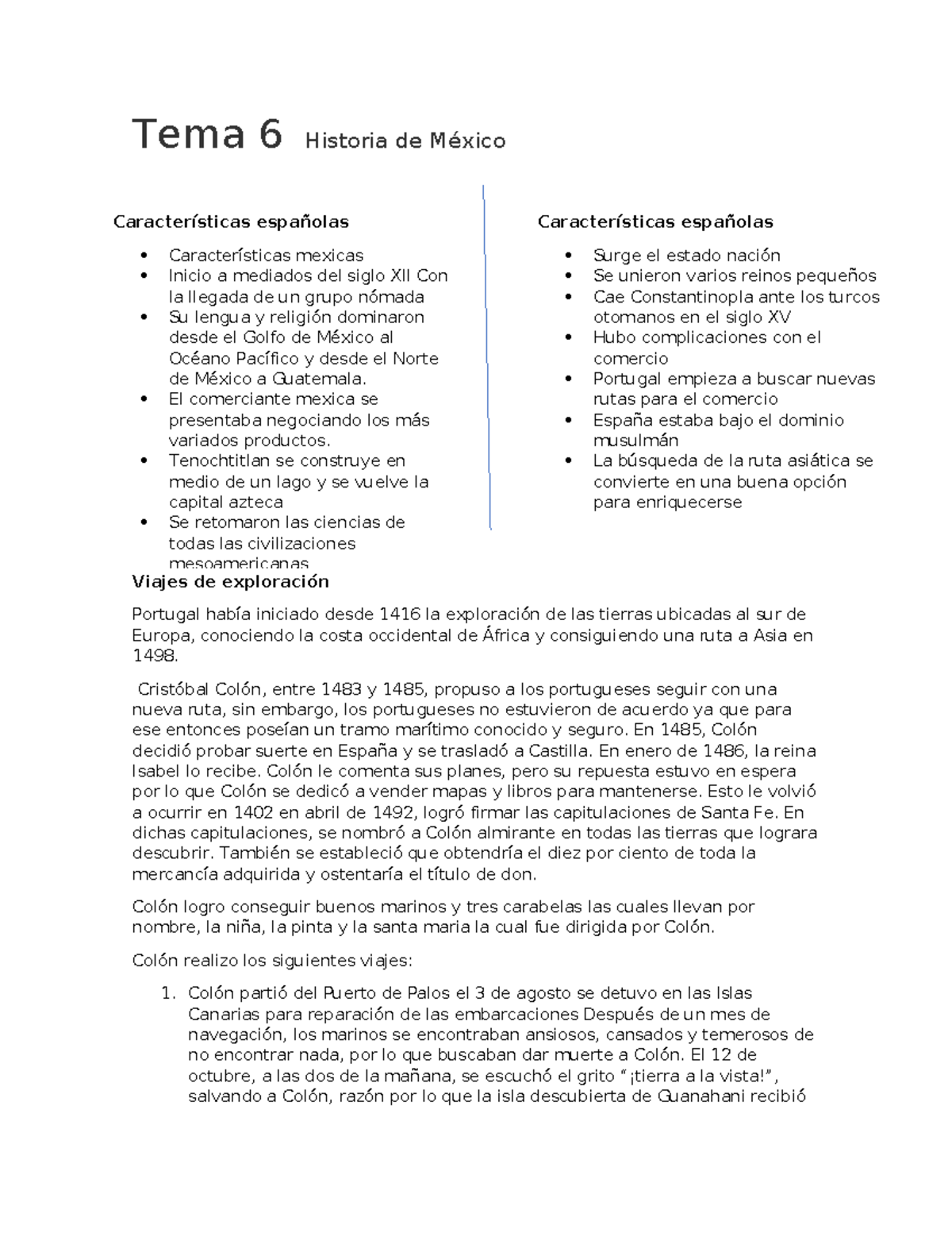 Tema 6 Historia De Mexico Tema 6 Historia De México Viajes De Exploración Portugal Había 1175