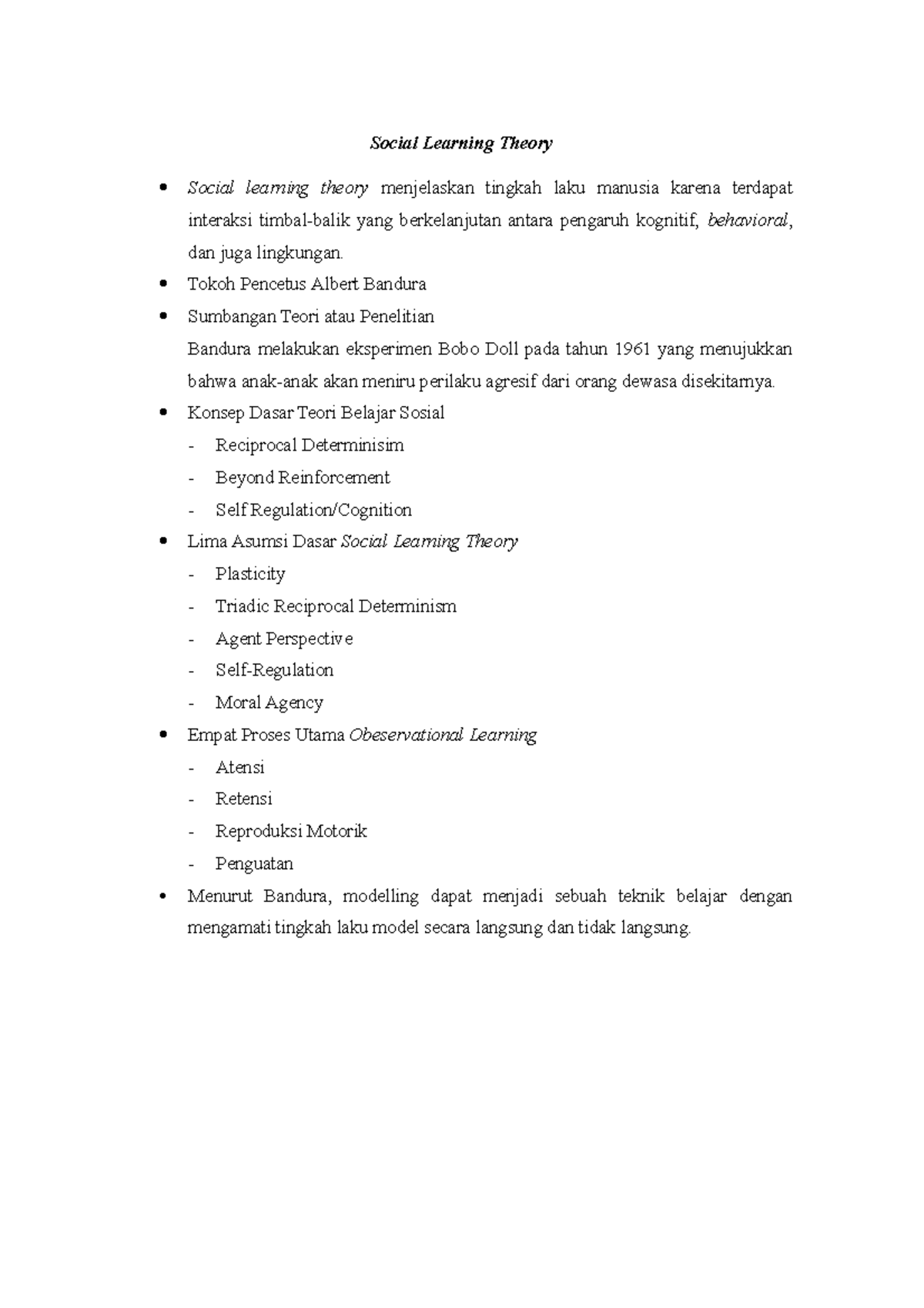 Teori social learning social learning theory social learning theory