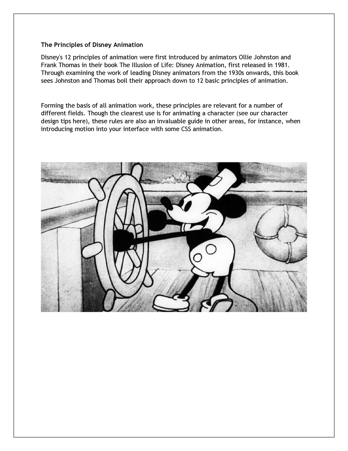The Principles of Disney Animation - The Principles of Disney Animation  Disney's 12 principles of - Studocu