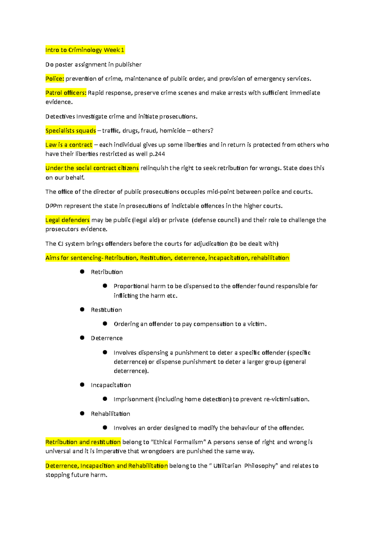 Intro To Criminology Week 1 Notes Ccj113 Griffith Studocu Intro To Criminology Week 1 Notes Ccj113 Griffith Studocu