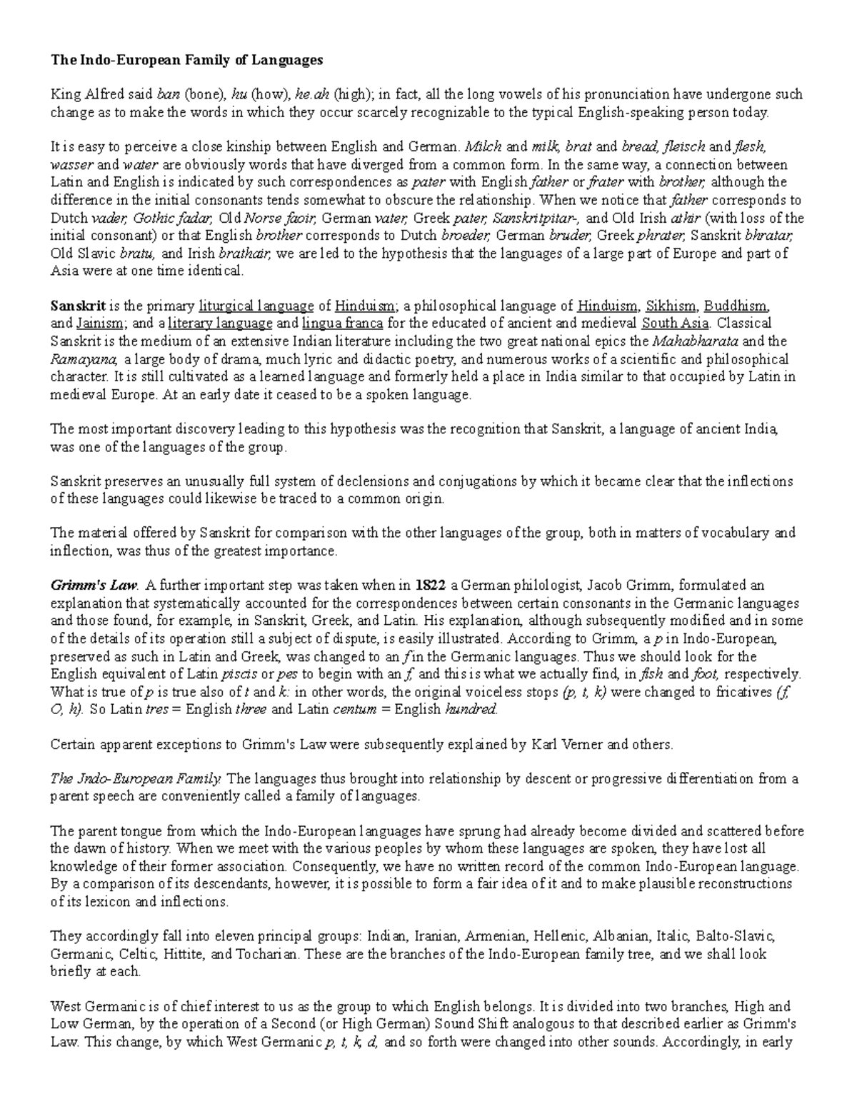 Old English Vorlesungsnotizen 1 Studocu