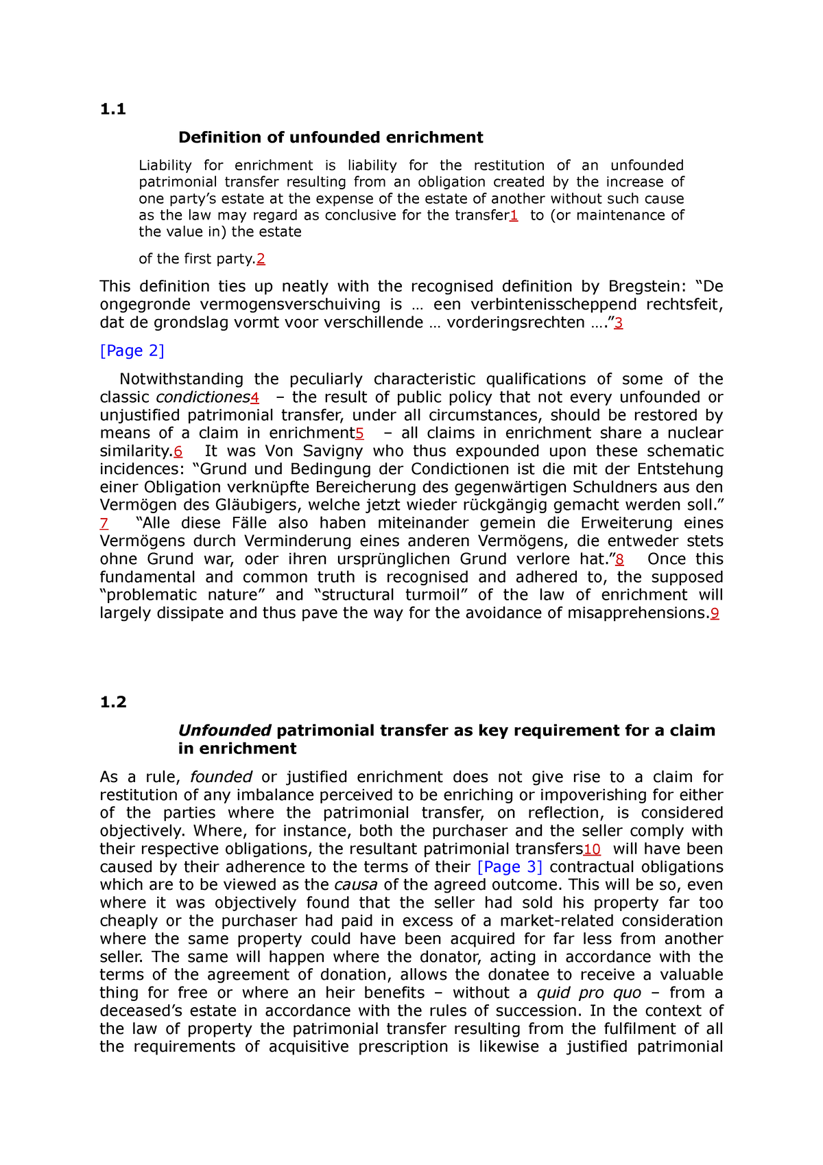 unjustified-enrichment-sonnekus-textbook-1-definition-of-unfounded