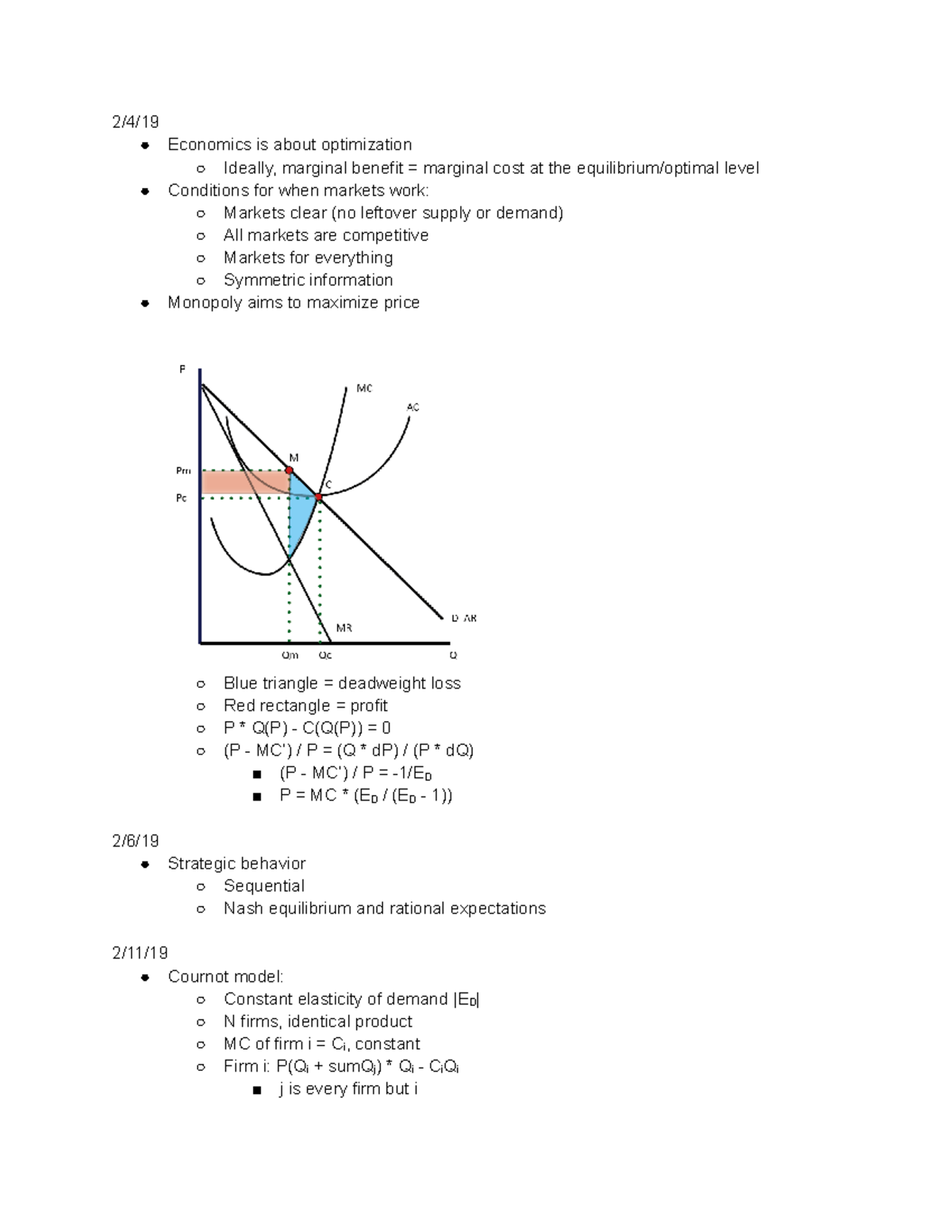 Econ 414 notes - Professor Brennan - 2/4/ Economics is about ...