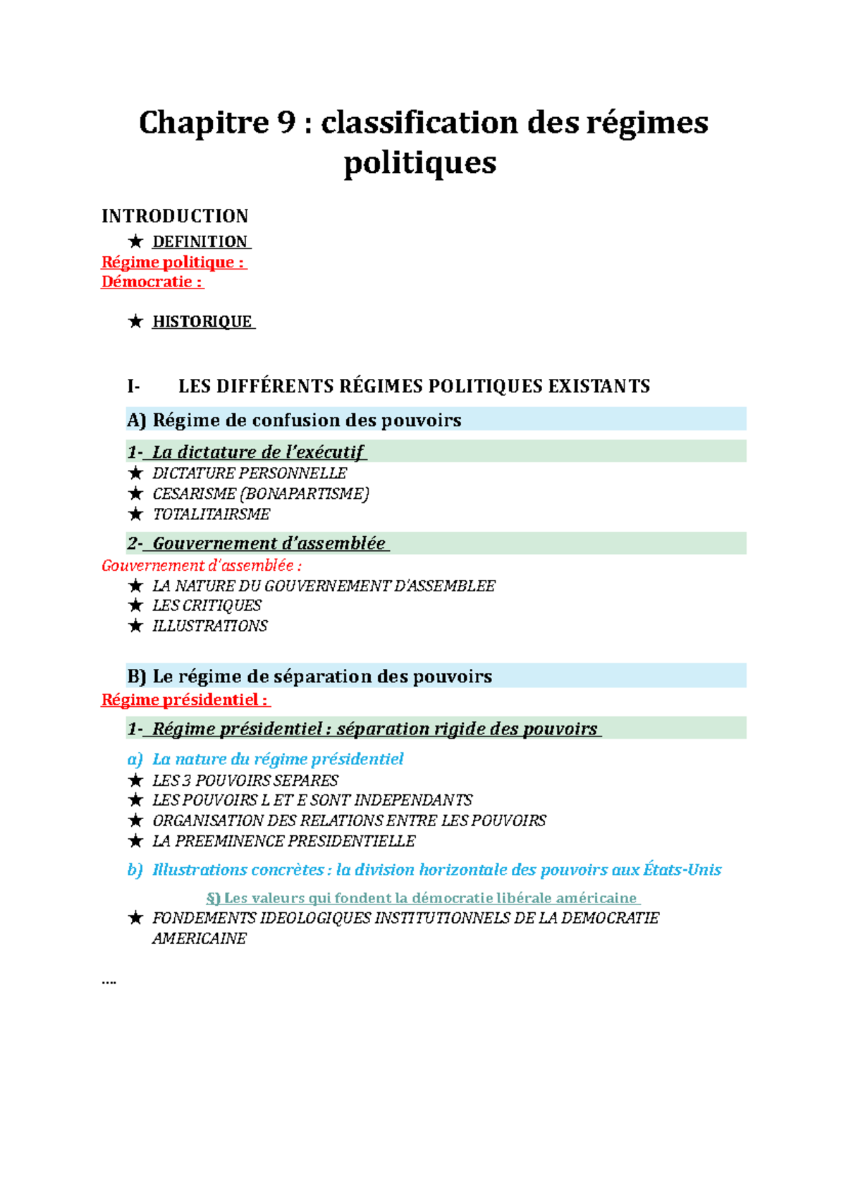 Chapitre 9 Classification Des R Ã©gimes Politiqques Copy - Chapitre 9 ...