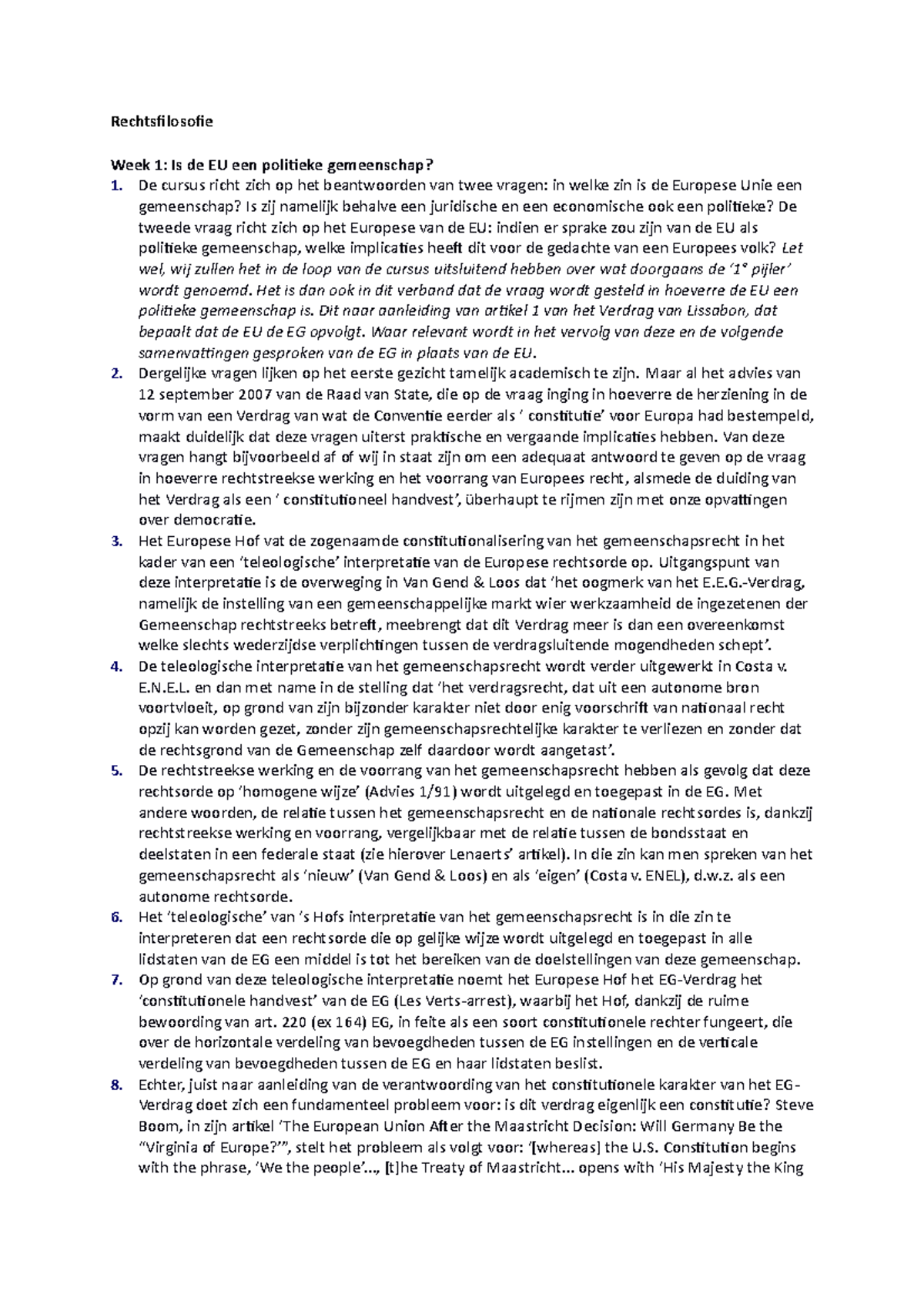 Rechtsfilosofie Samenvatting Professor - Rechtsfilosofie Week 1: Is De ...