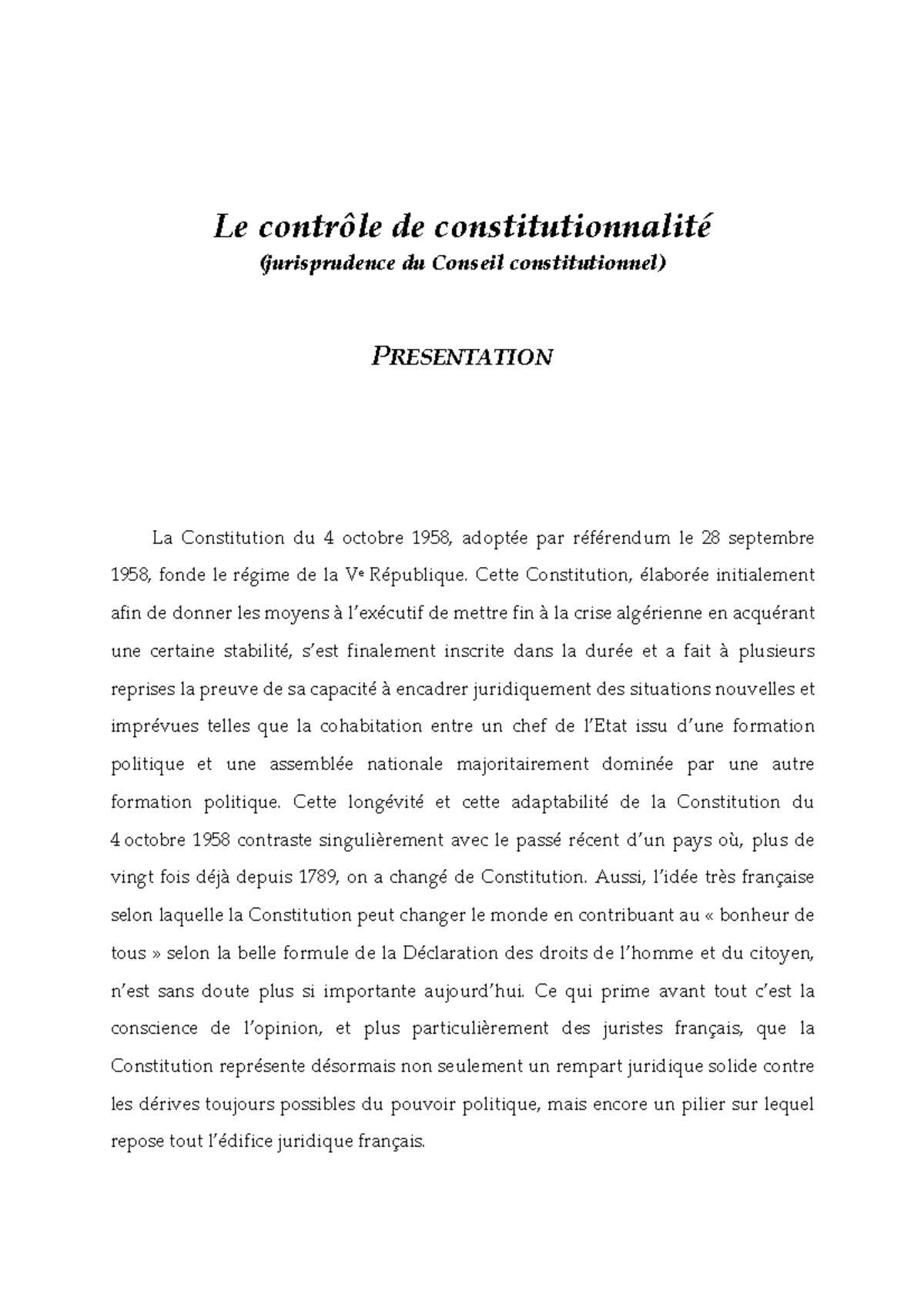 Controle constitut etude-fr - Le contrôle de constitutionnalité ...