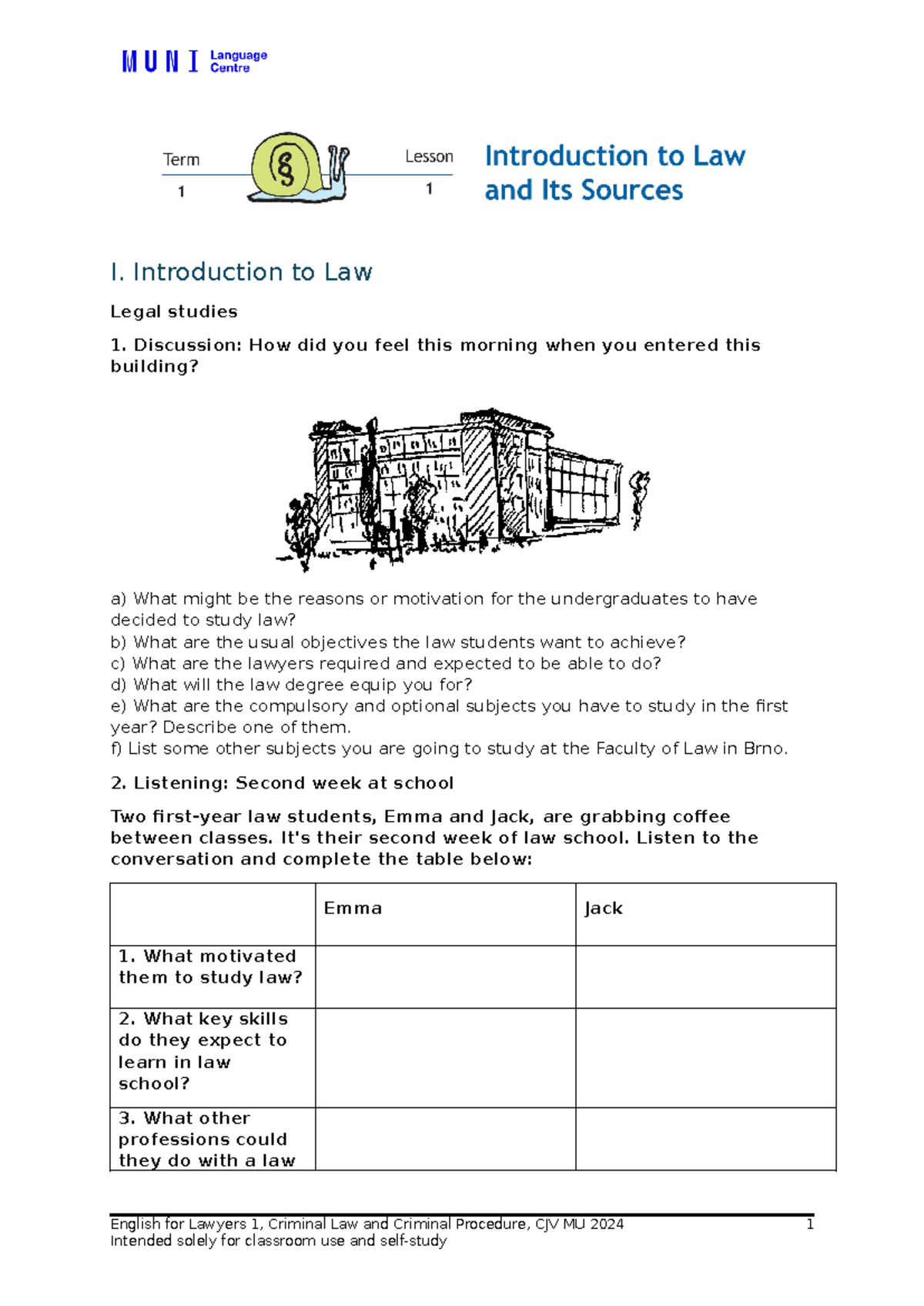 2024 Lesson 01 Introduction to Law and Sources of Law - I. Introduction ...