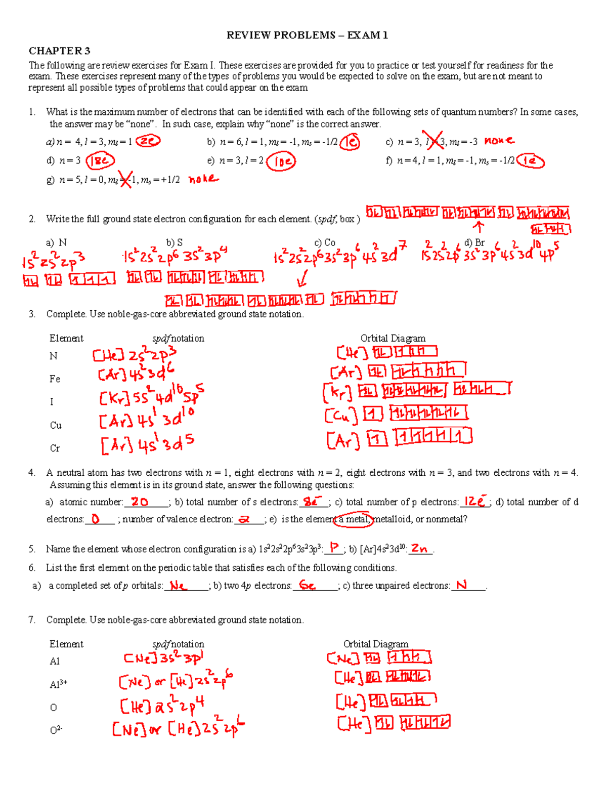 General Chemistry I Chapter 3 Review Problems Solutions REVIEW 