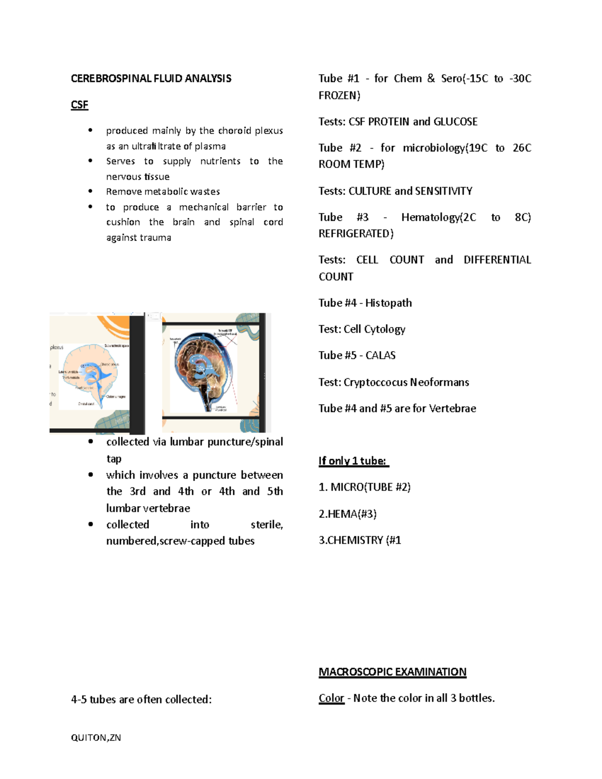 Cerebrospinal F-WPS Office HEMA - CEREBROSPINAL FLUID ANALYSIS CSF ...