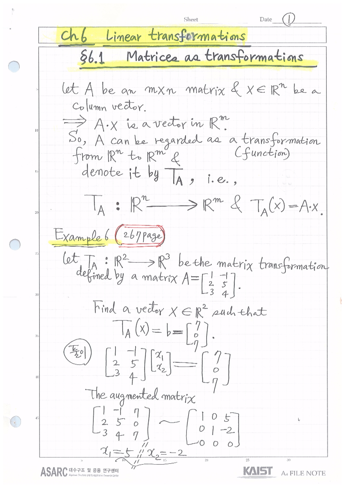 Chapter6 Lecture Notes - Introduction To Linear Algebra - Studocu