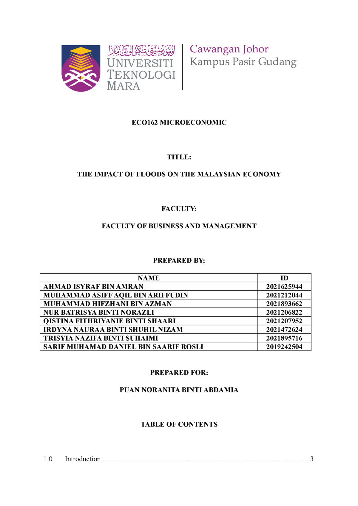 eco162 group assignment 2022