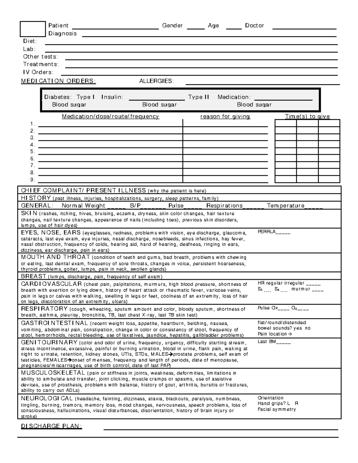 Student Clinical-1-pt - Pat ient Gender Age Doct or Diagnosis Diet ...