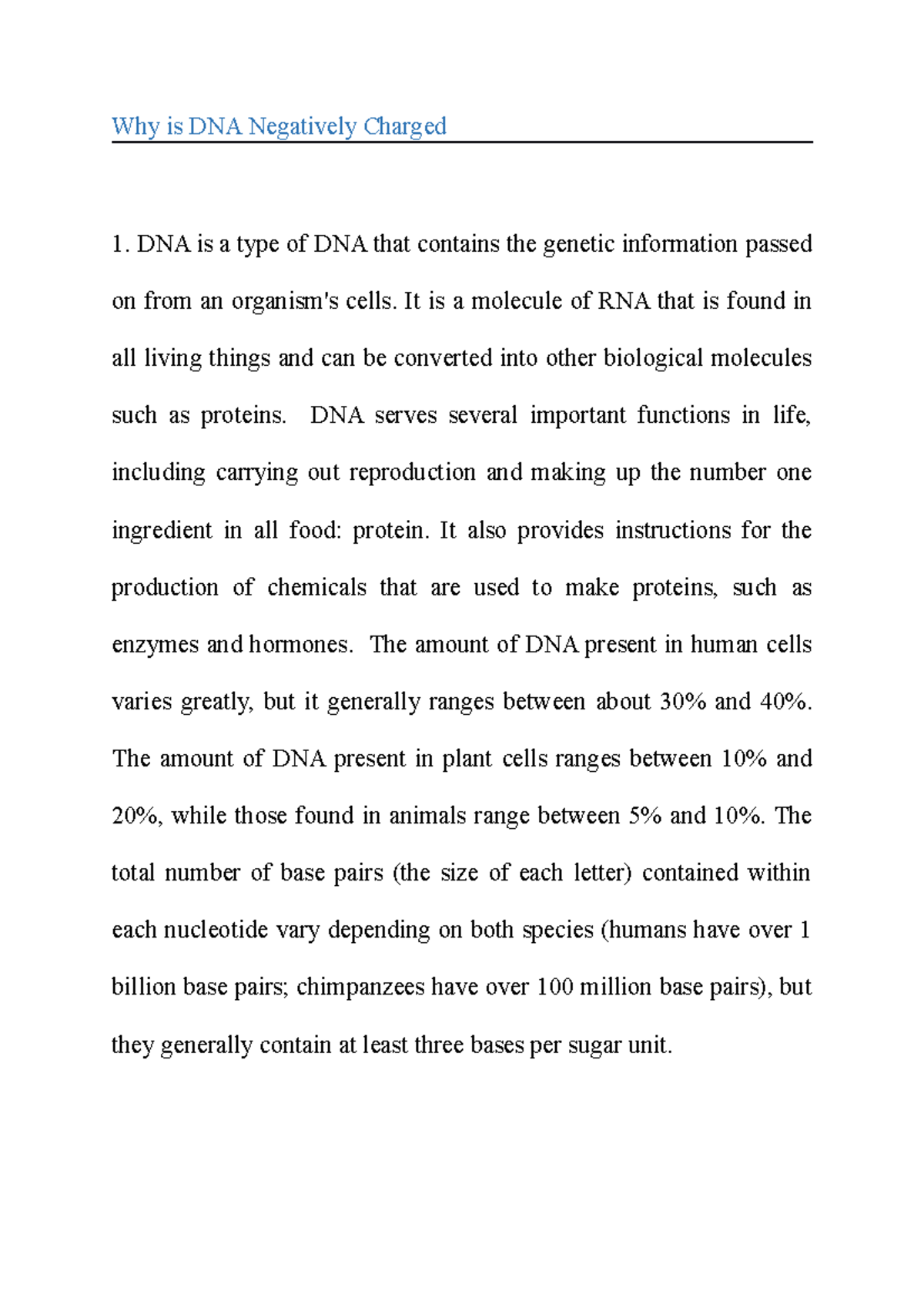 why-is-dna-negatively-charged-it-is-a-molecule-of-rna-that-is-found