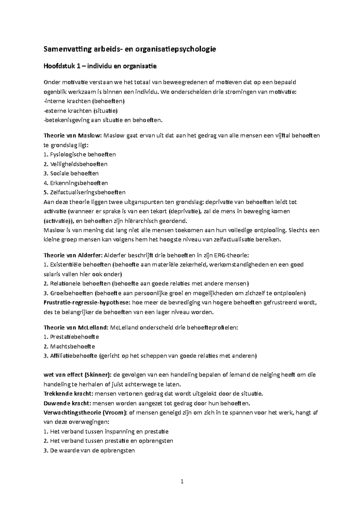 Samenvatting Gedrag In Organisaties - Samenvatting Arbeids- En ...