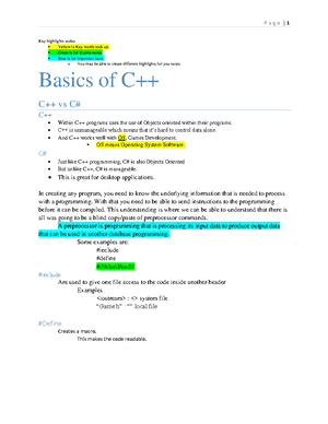 Systems Programming - Systems Programming Summary Focused on C++ basics ...