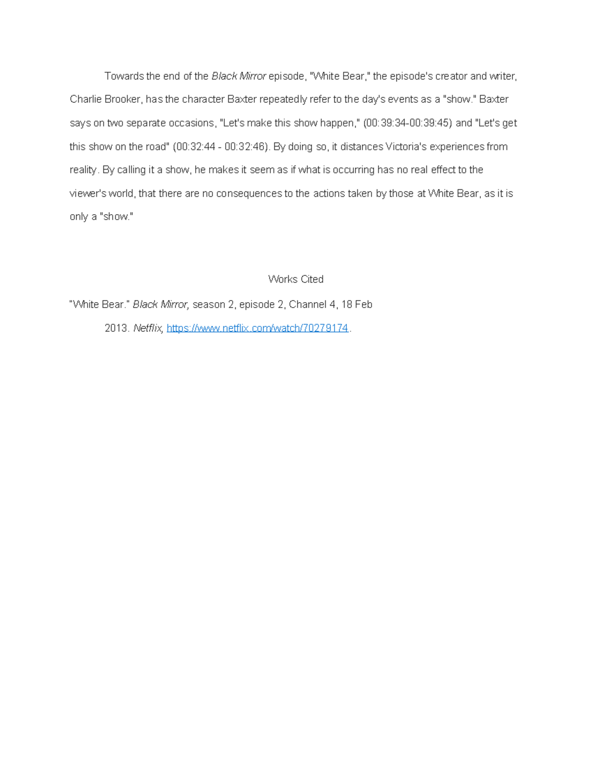 Example quote integration 112 Black Mirror - Towards the end of the ...