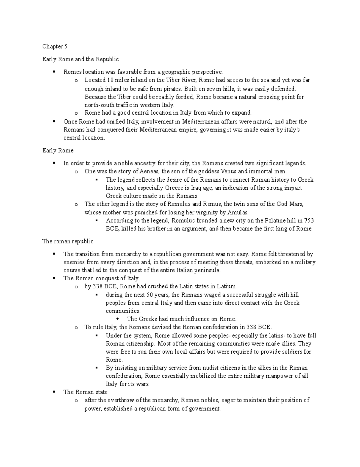 Chapter 5 - notes - HIST 111 - SLU - Studocu