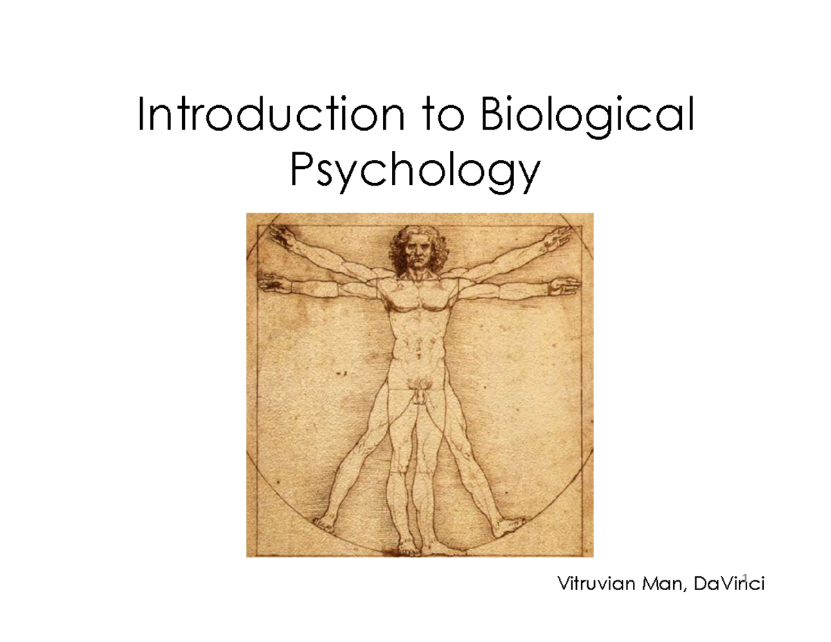 Lecture 1.Introduction to Biological Psychology Introduction to