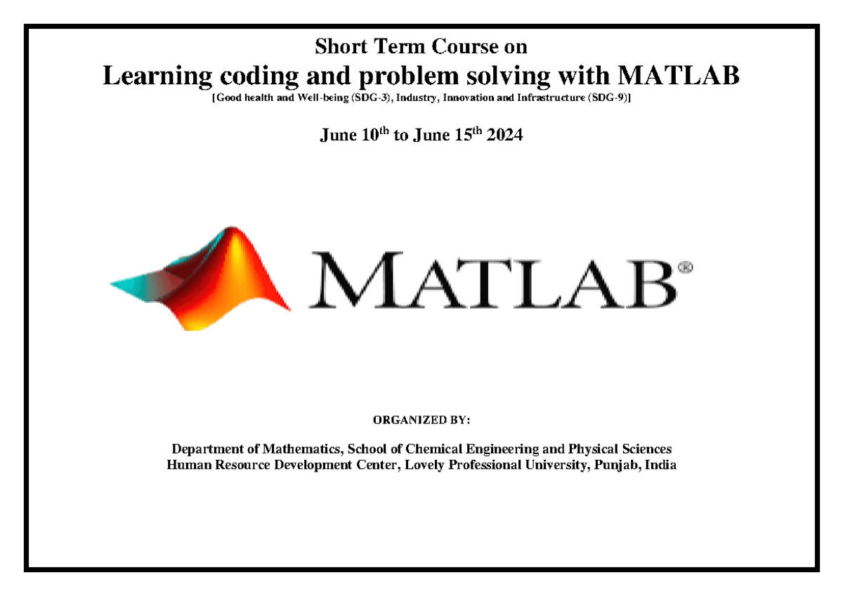 CCT1832 - Short Term Course on Learning coding and problem solving with ...