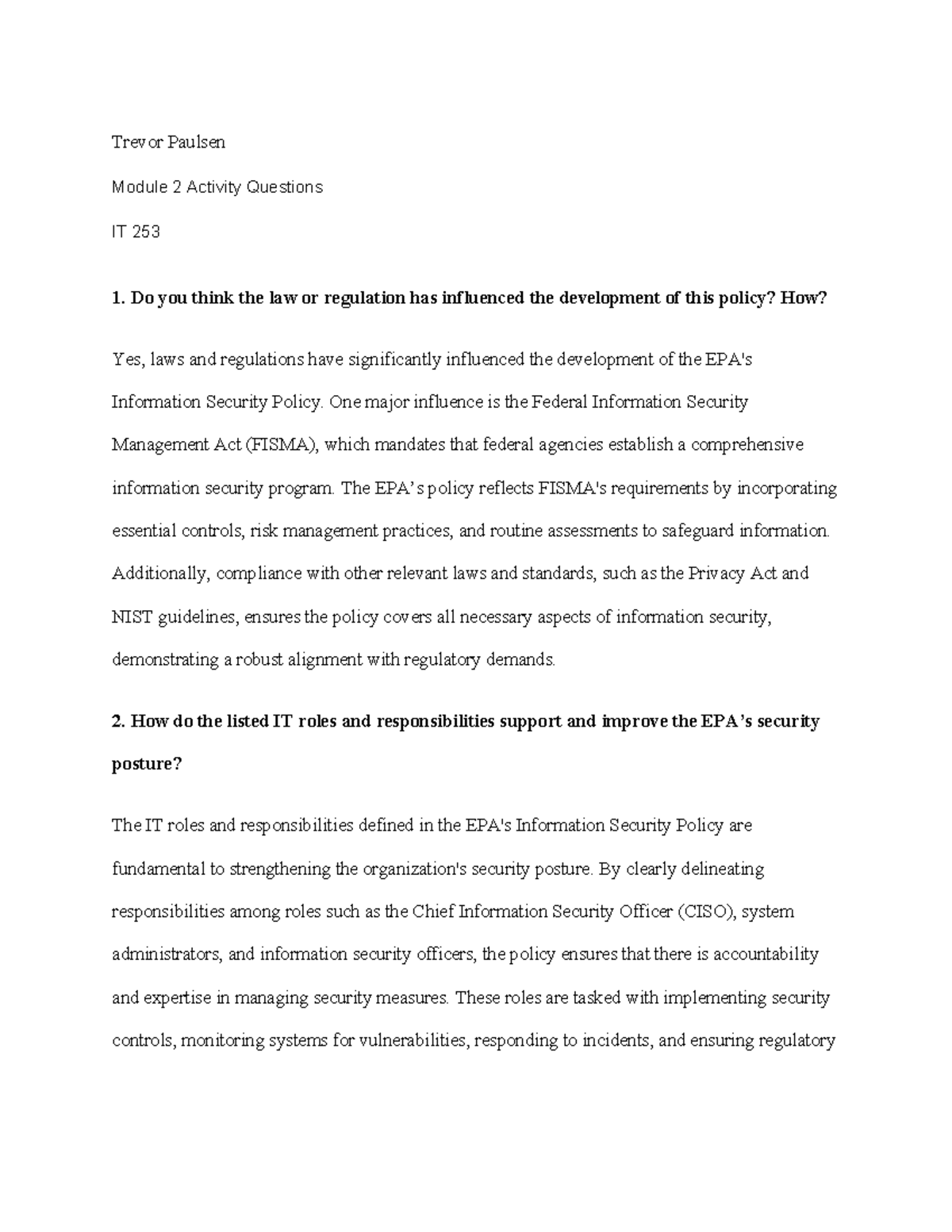 Module 3 Paulsen IT 253 - dawdawdawm dwada WDwa dw dwA sd Dadaw ...