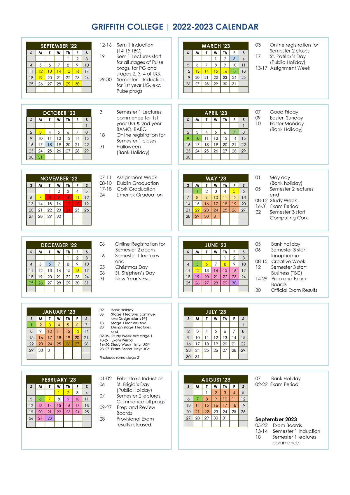 2024 Academic Calendar Griffith University College Sydel Fanechka