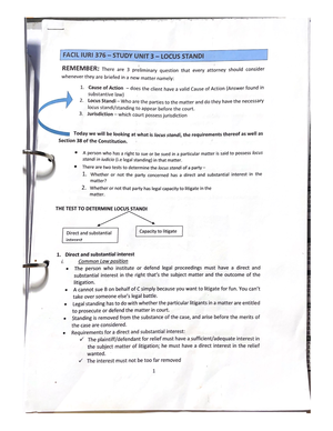 Facil IURI 376 - Study UNIT 4 - Jurisdiction - iuri376 - NWU - Studocu