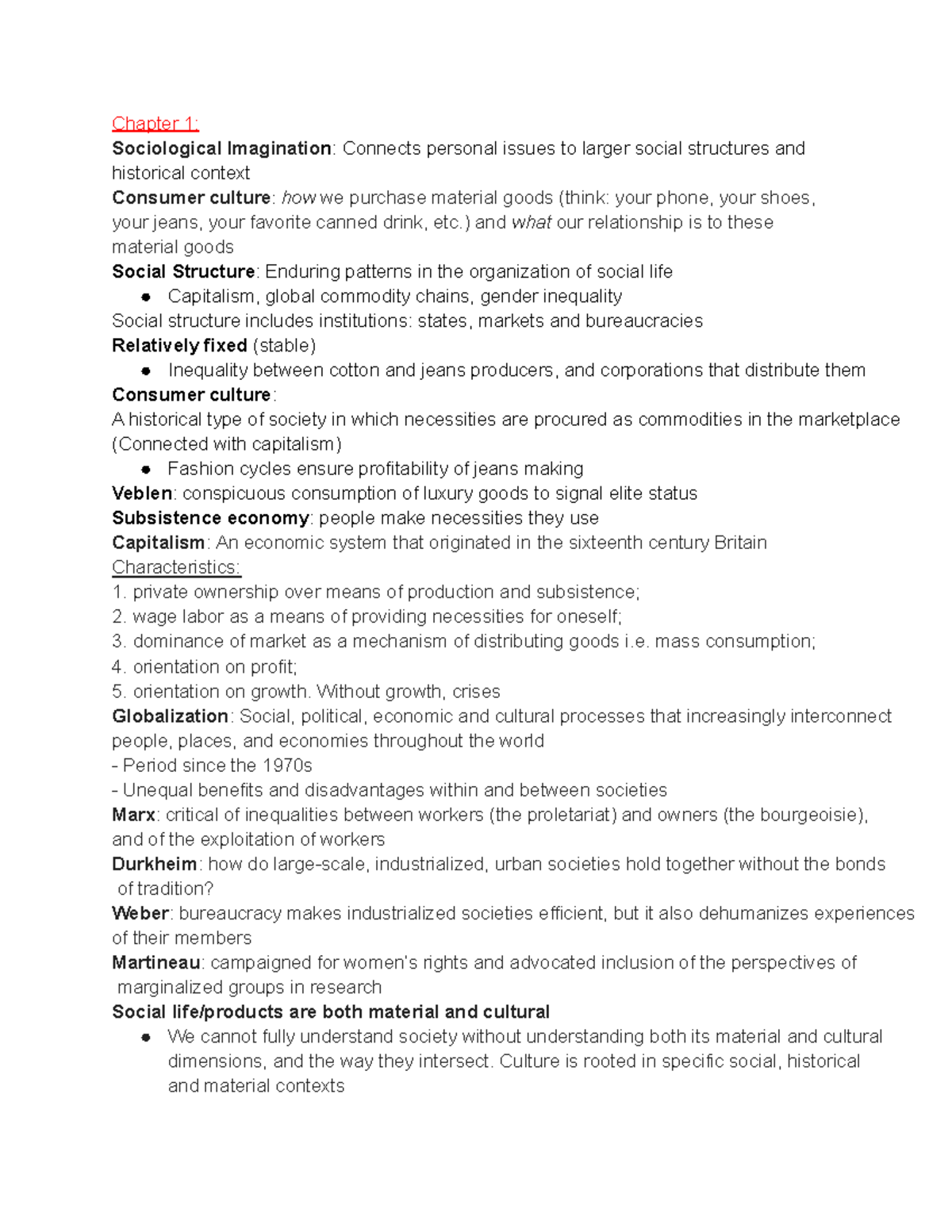 Sociology Chapter 1 - Chapter 1: Sociological Imagination: Connects ...