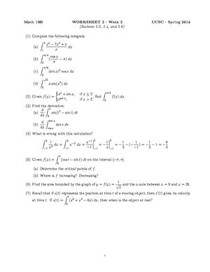 Worksheet 7 F14 - wksht7 - Math 19B WORKSHEET 7 Week 7 (Sections 8 and ...