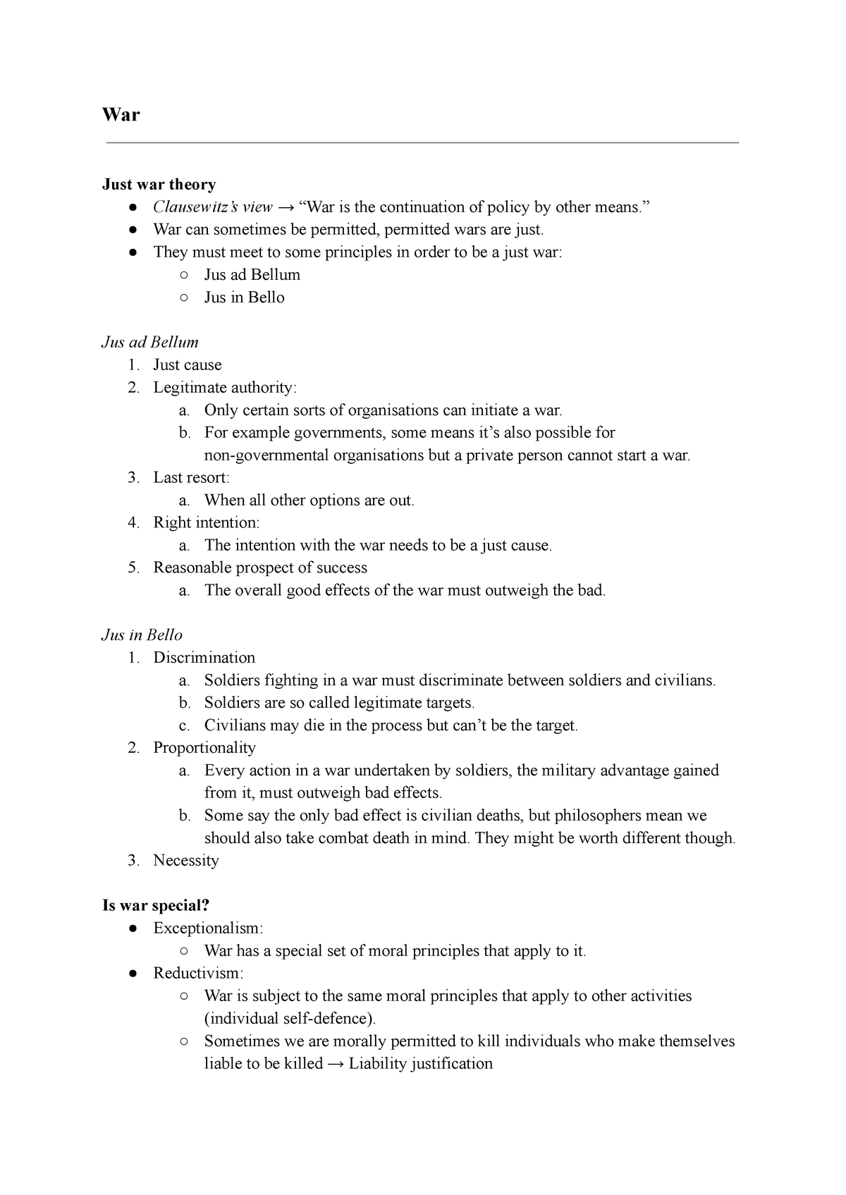 lecture-6-war-and-global-ethics-war-just-war-theory-clausewitz-s