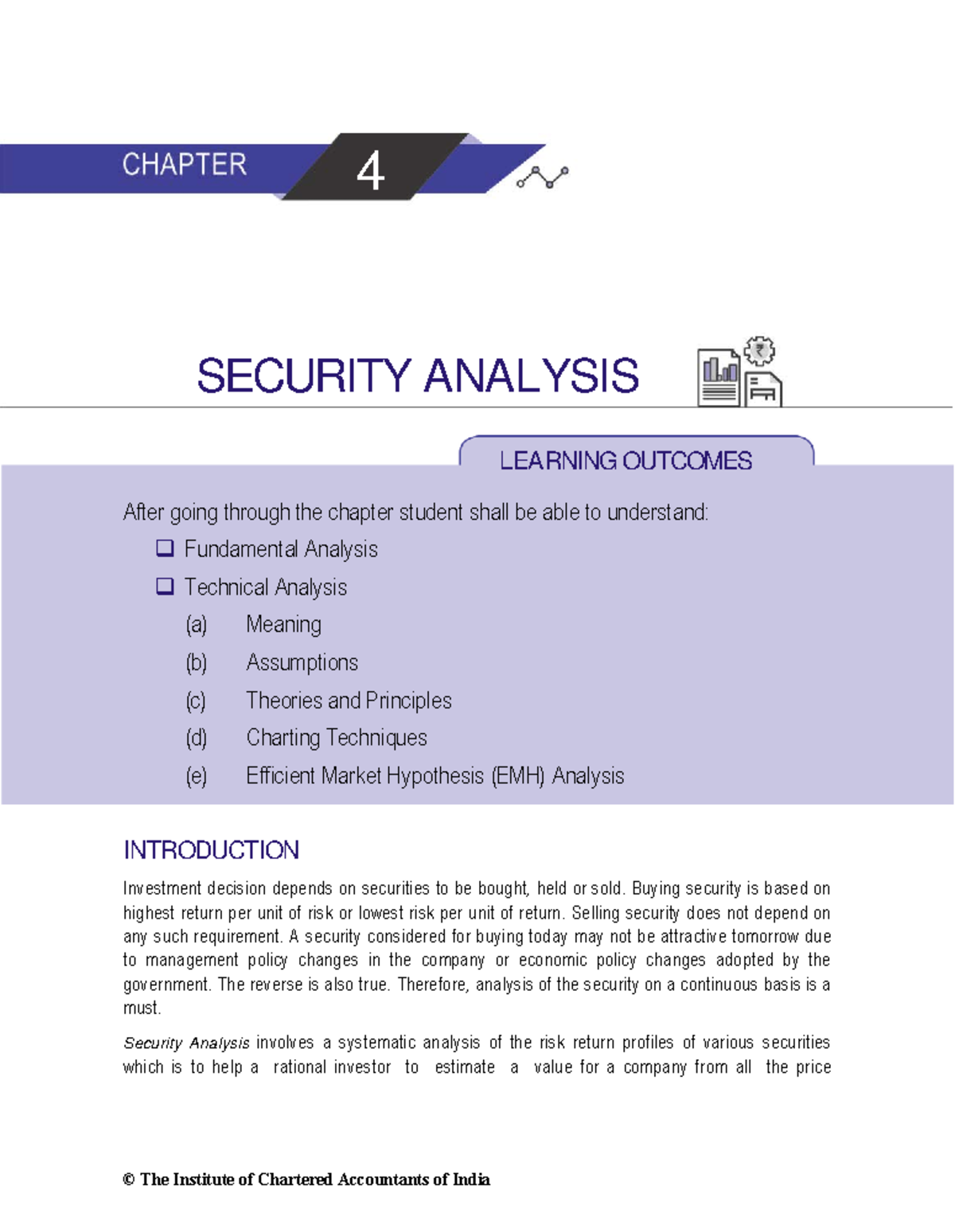 Chapter 4 Security Analysis Financial Reporting ICAI Studocu