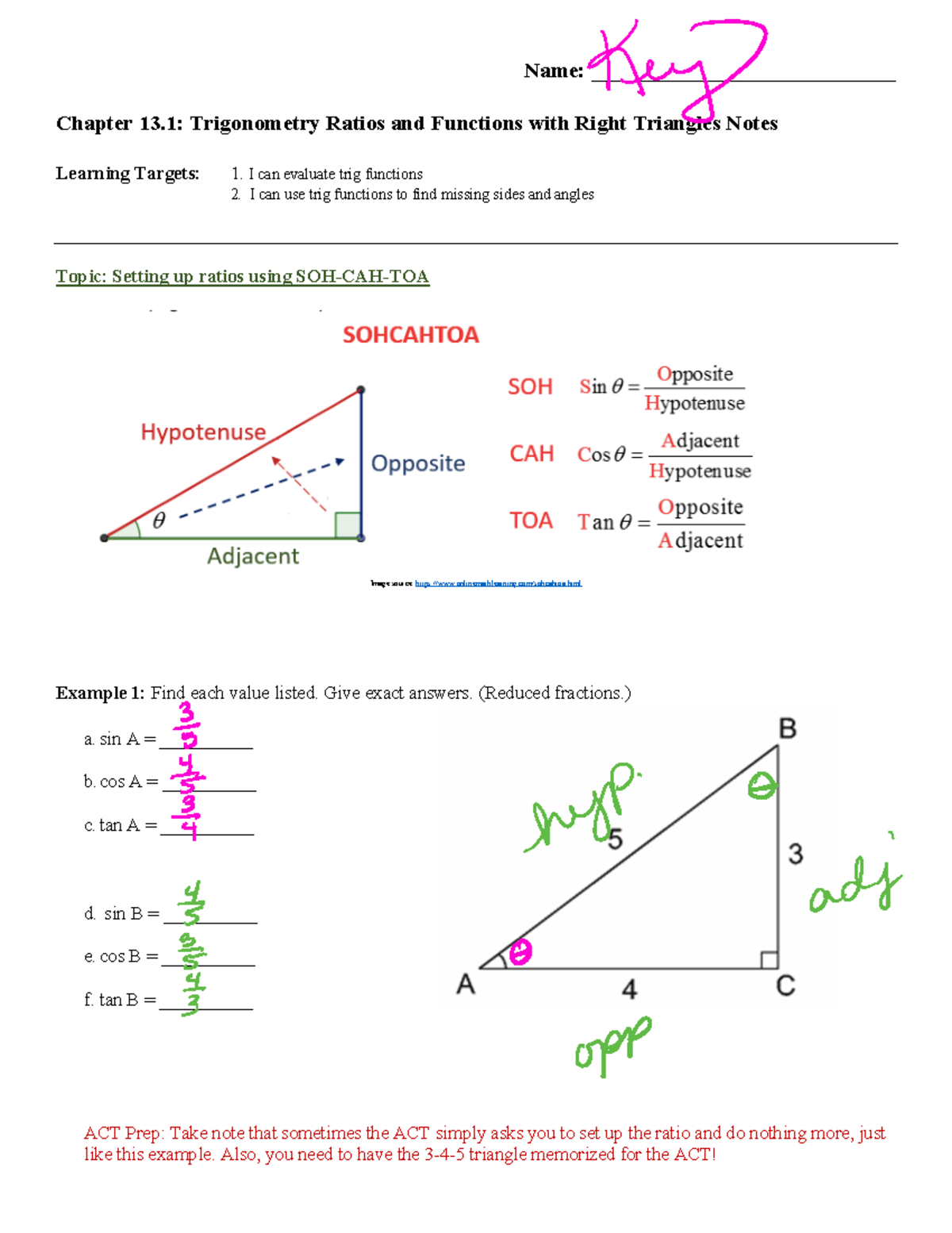 13.5 Review sheet - Name: ____________________________ Chapter 13 ...
