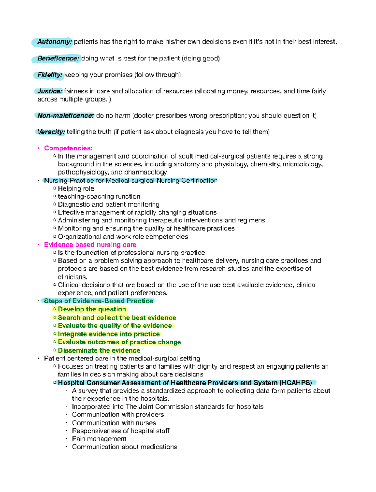 Note Jan 5, 2023 - a few notes - Autonomy: patients has the right to ...