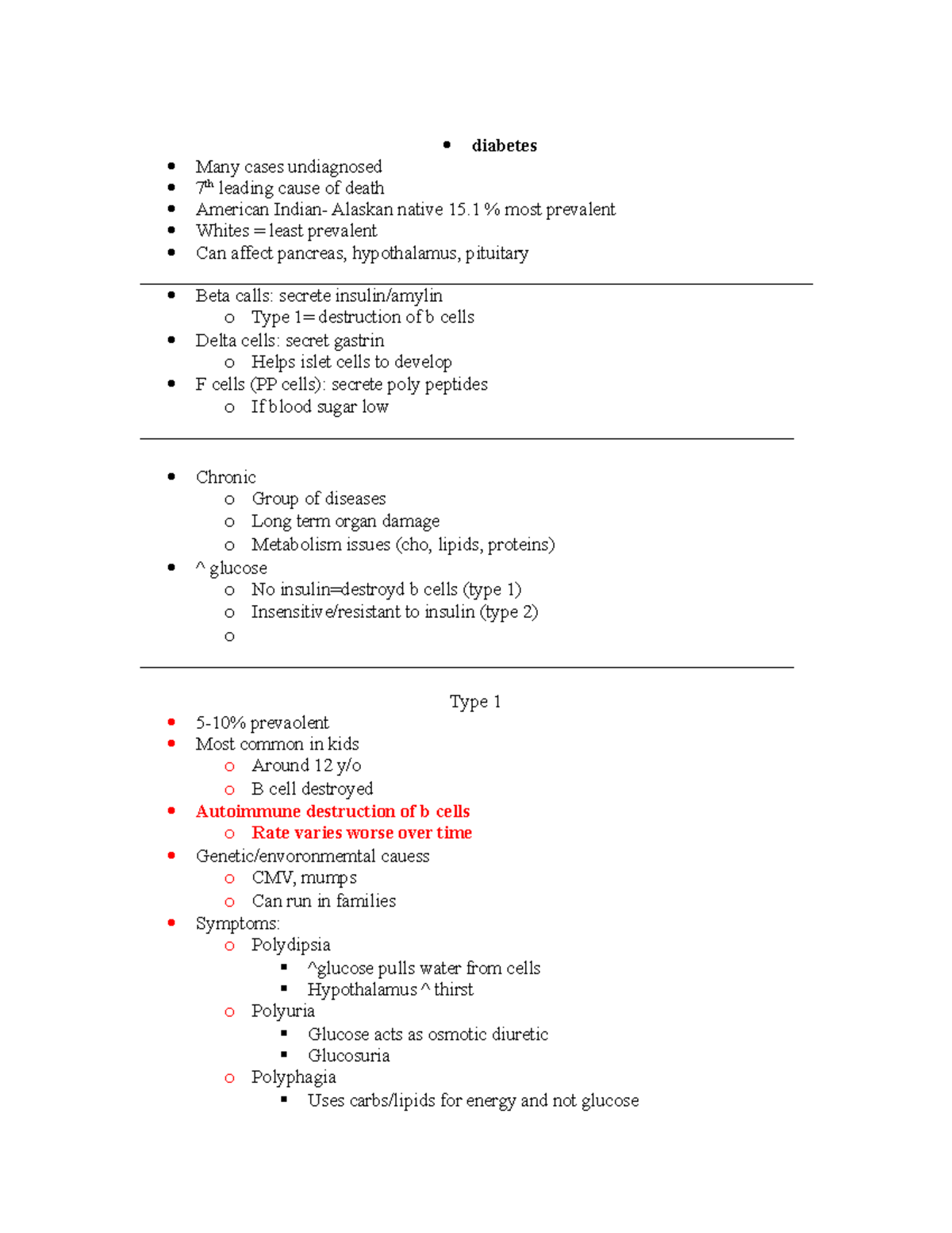 sample outline for diabetes research paper