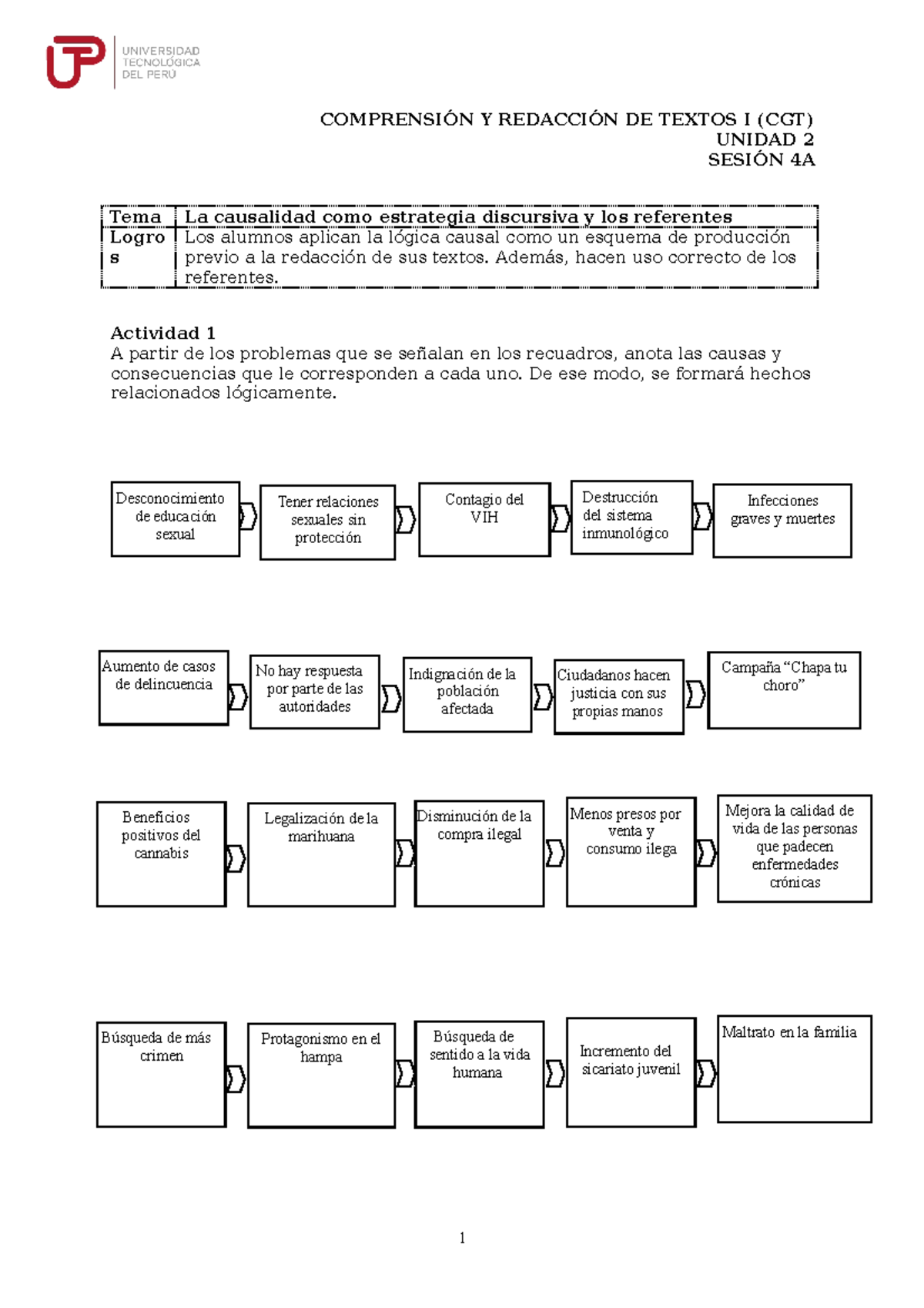 U2 S4 Causalidreferentes -practica Calificada Semana 4 - COMPRENSIÓN Y ...