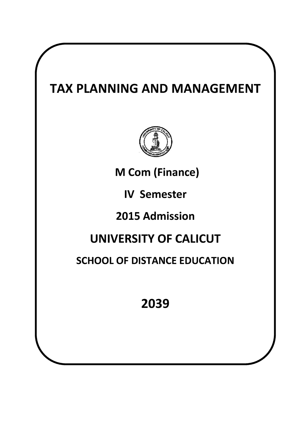 corporate tax planning term paper