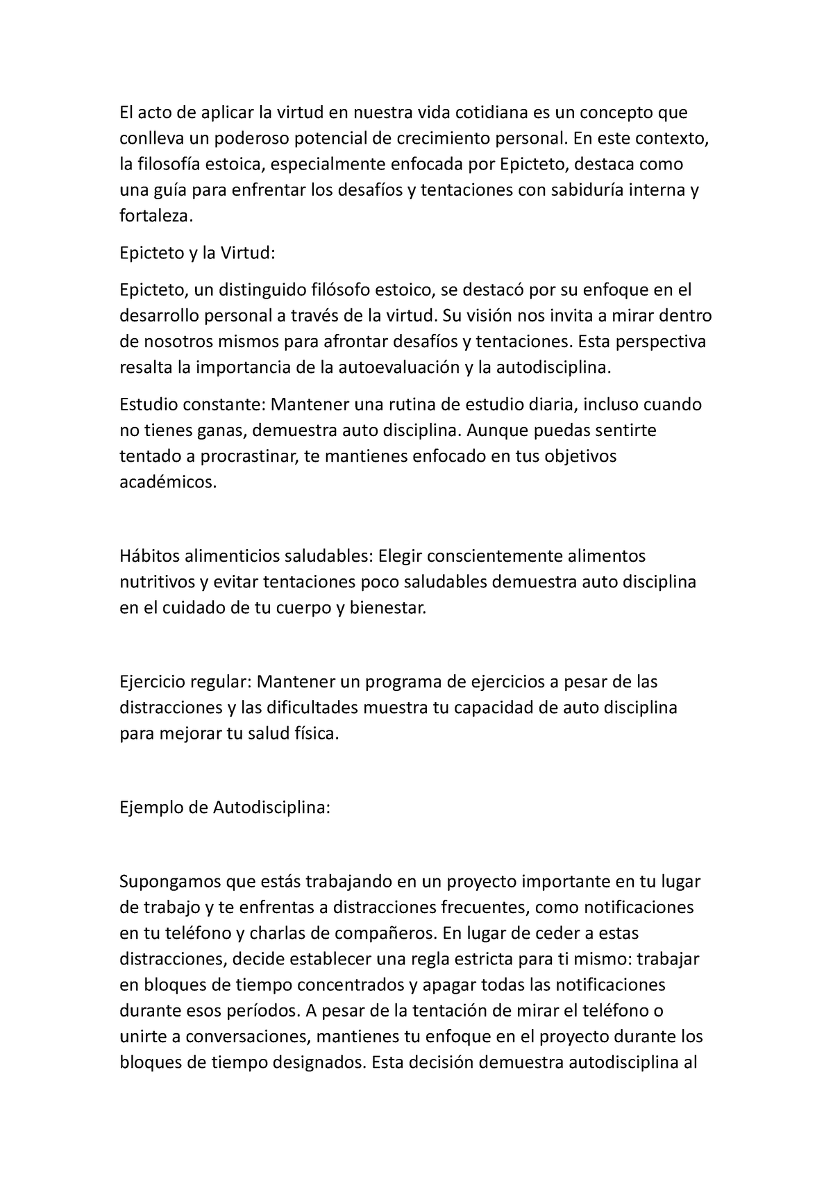 Documento Resumen Cómo ser un estoico El acto de aplicar la virtud