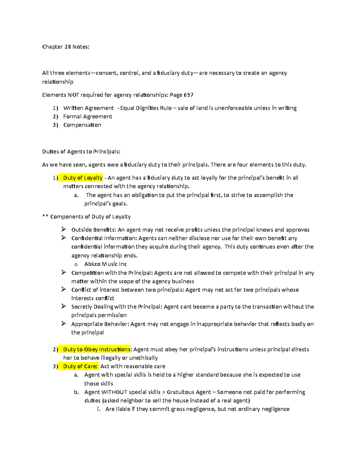 LE453Chapter 28Notes - Notes - Chapter 28 Notes: All three elements ...