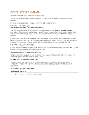 Calling Functions - MATLAB - Calling Functions Try This ExampleCopy ...