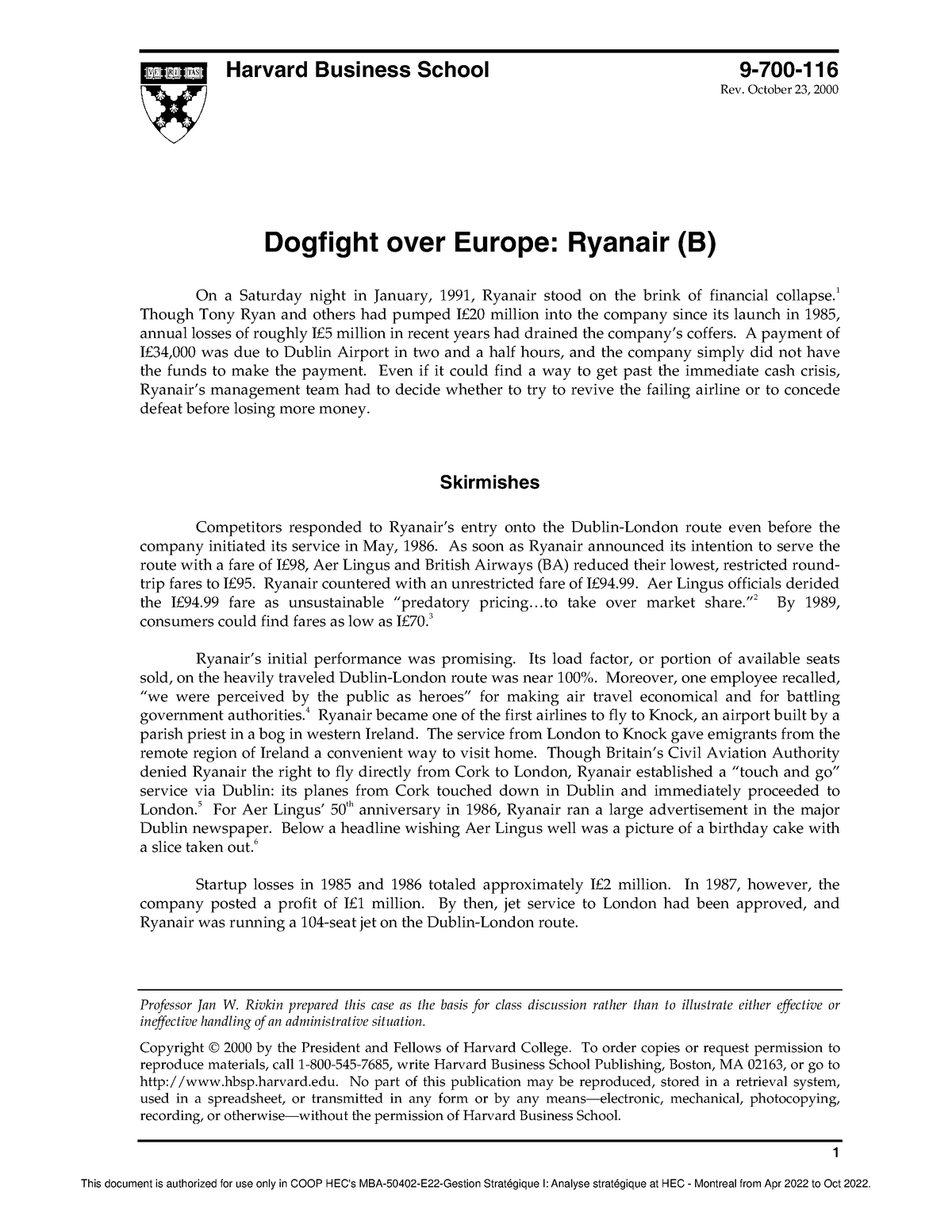 dogfight over europe ryanair case study solution