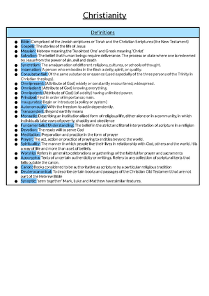 Studies of Religion II - summarised prelim notes - STUDIES OF RELIGION ...