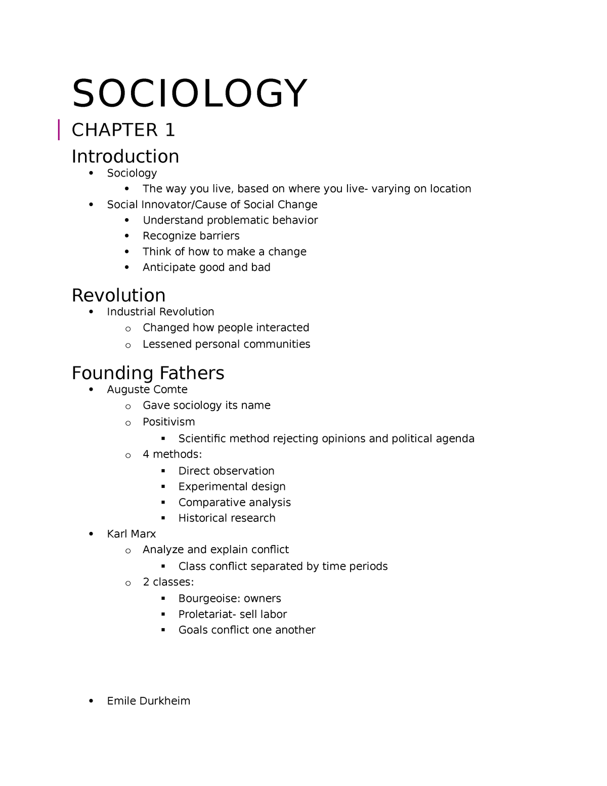 essay topic related to sociology