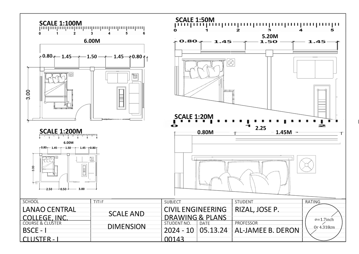 Scale AND Dimension SCHOOL COURSE & CLUSTER TITLE SUBJECT STUDENT NO