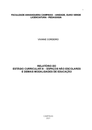 Centro Universitário Metodista Izabela Hendrix: Relatório de Estágio em  Espaços Não-Escolares, PDF, Canto